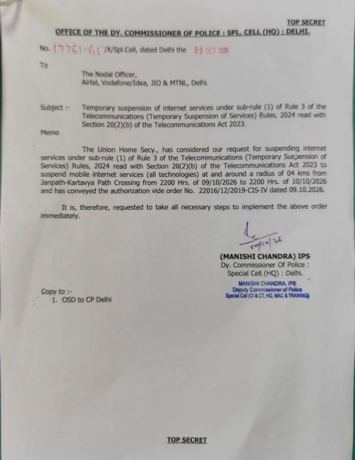 Delhi Internet Shutdown